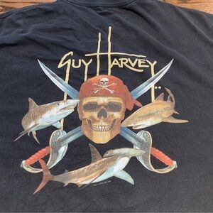 Guy Harvey Original AFICO Bluewater Pirate Sharks T Shirt Size XL, 2008